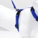 Kit for cats, width 1 cm, Osh 16.5-27 cm, fire 21-35 cm, leash 120 cm, blue