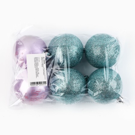 Christmas balls New Year, for the New Year, D = 6 cm, 6 pcs., Blue and pink color-3