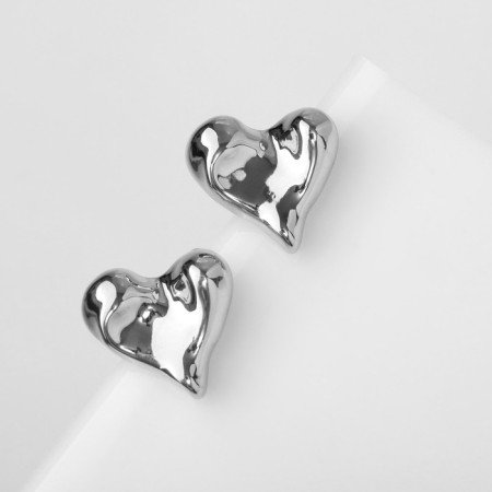 Earrings Plastic "Heart" Curle-1