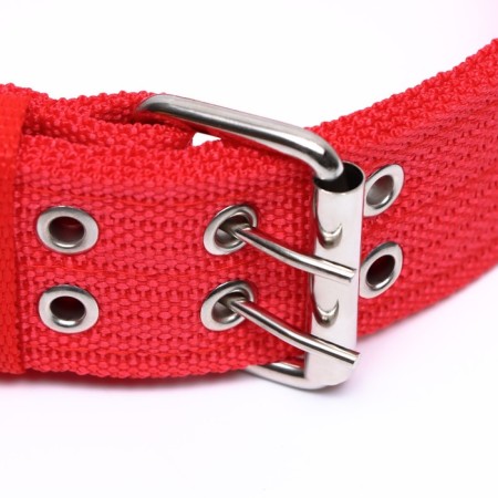 Four-layer collar with a swivel, 65 x 4 cm, Osh 54-60 cm, polyester, red-2