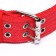 Four-layer collar with a swivel, 65 x 4 cm, Osh 54-60 cm, polyester, red