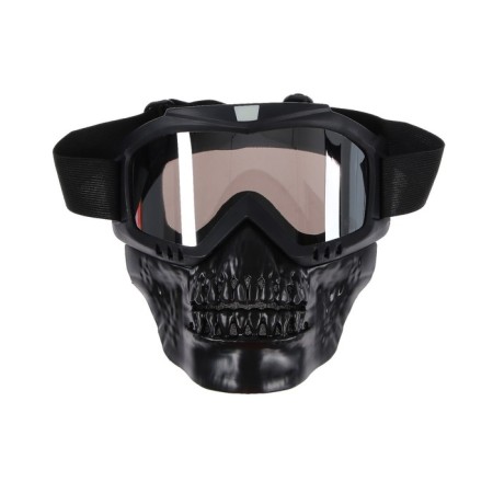 Mask glasses for motor vehicles, collapsible, chrome visor, black color-1