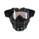 Mask glasses for motor vehicles, collapsible, chrome visor, black color