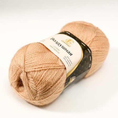 Yarn "air" 25%Merinos. wool, 25%wool, 50%acrylic 370m/100g (005 beige)-5