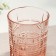 Low glass glass "Dallas", 300 ml, pink color