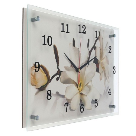 Carty clock is wall-mounted, interior "orchid", silent, 30 x 40 cm, mix-1