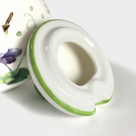 Porcelain sugar tower with a spoonful of the green garden, 320 ml, 10 × 9 cm-2