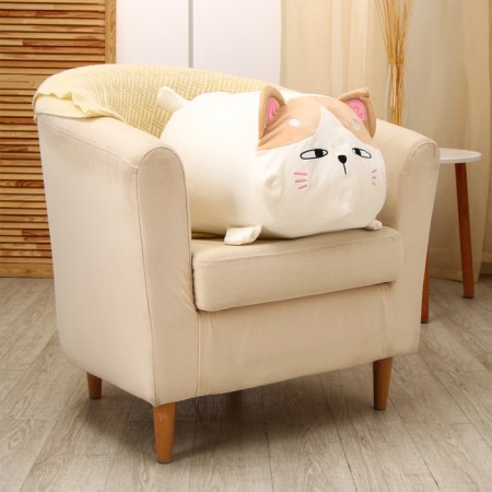 Soft toy "cat", 70 cm, white color-1