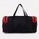 Sports bag with lightning, 3 outer pockets, black/red color