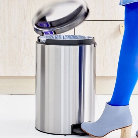 Brabantia Newcon bucket, plastic inner bucket, with a pedal, steel color, 20 liters-5
