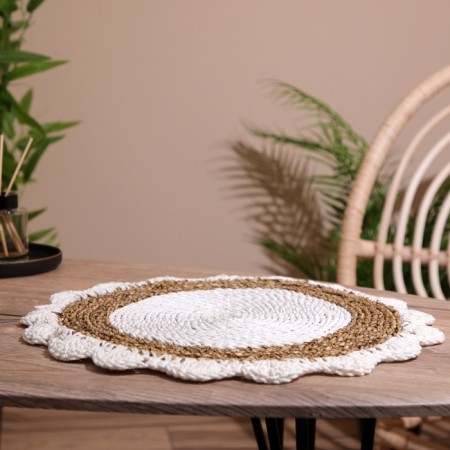Wicker rug round 35 cm-4