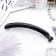 Banana for hair "Classic" straight, 12 cm, black