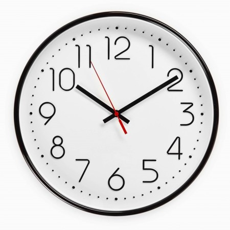 Wall clock, series: classic, smooth move, d-30.5 cm, black