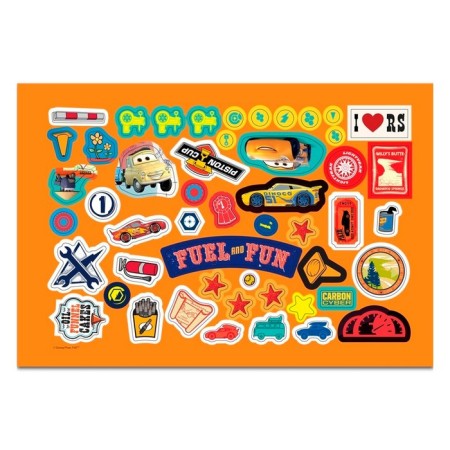 Cards-painters with stickers "Cars. At the start, attention, they drove! "-2