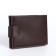 Male purse for magnet, department for cards, coins, brown color
