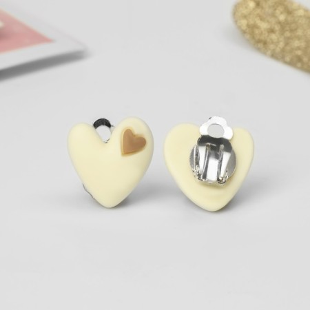 Clips children's "chosen" heart, color beige-brown-2