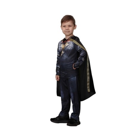 Carnival costume "Black Adam", without muscles, p. 32, height 128 cm-1