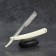 Dangerous razor, shavett, without blades, 24 × 2.5 × 1.3 cm, plastic, white/silver color