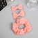Hair set "Felicia" (elastic band 7 cm, 2 clamps 6.5 cm) shine, peach