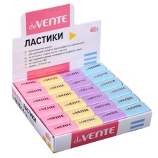 Synthetics Eraser, Devente Pastel, 22 x 18 x 10 mm, rectangular, mix x 4 colors, cardboard box