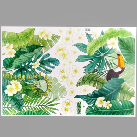 Sticker Plastic Interior Color "Cuff in Palm leaves" 60x90 cm-1