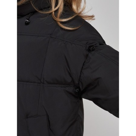 Coat insulated winter female, size 42, black color-13