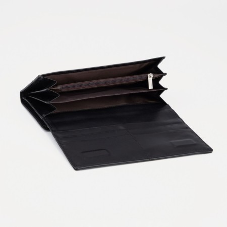 Women's wallet on magnets, black color-3