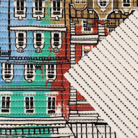 Bathroom mat "Cities", width 80 cm, roll 15 m-5