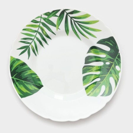 Service table "Fern sheet", 37 items, glass ceramics-19