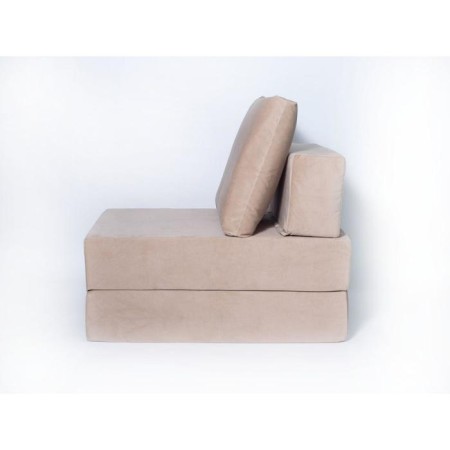 Armchair-bed "Octa", size 75x100 cm, beige color, velor-1