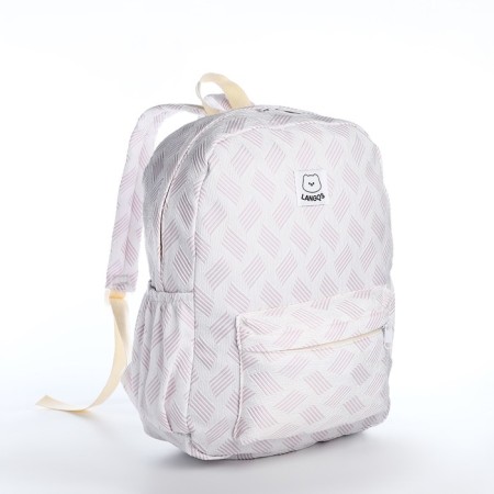School backpack from textiles on lightning, 3 pockets, lilac color-2
