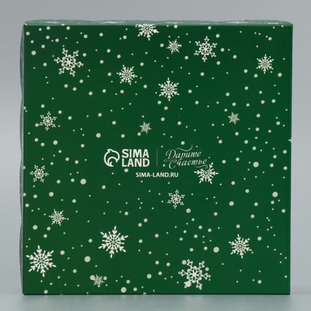 Box for confectionery with PVC lid "Bunny", 13 x 13 x 3 cm, new year-6