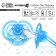Nipple - orthodontic dummy, silicone, +6 months, “bow” with a cap, blue color