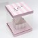 Gift box for flowers with a vase and PVC windows folding, packaging, with love 23 x 30 x 23 cm
