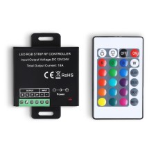 Ambrella controller for RGB LED tapes with a radio remote control 2.4G 18A 12V 216W/ 24V 432W GS11301 (CR2025)