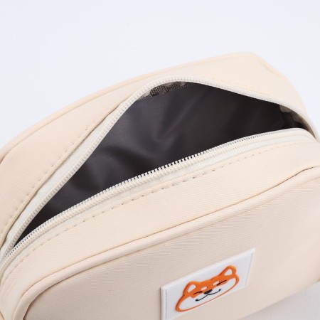 Cross-Bodi Bag on a zipper, beige color-4