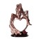 Polystone souvenir "Heart in love" Gold with red 15.5x10.5x6 cm