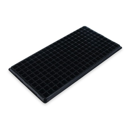 Cassette for growing seedlings, 200 cells, 7 ml, of plastic, black, 55 × 28 × 4 cm, Greengo-6