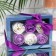 Soap roses, white and purple, set of 6 pcs.