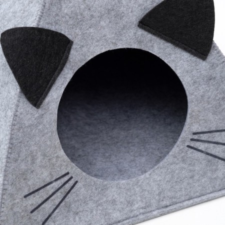 Animal House from felt "Eared tent", 38 x 28 x 38 cm-4