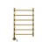 Domoterm electric heated towel rail "Stephano", 400 x 600 mm, 6 crossbars, lion, bronze