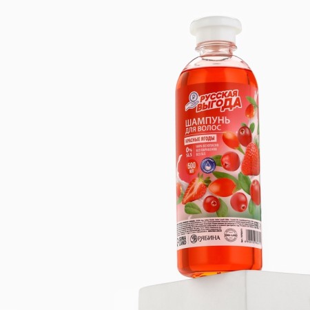 Hair shampoo Russian benefit, 500 ml, aroma of red berries-4