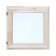 Window, 50 × 50cm, double glass of linden, external opening