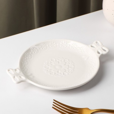 Ceramic Ceramic "Susan", 18 × 13.5 cm, white color-1