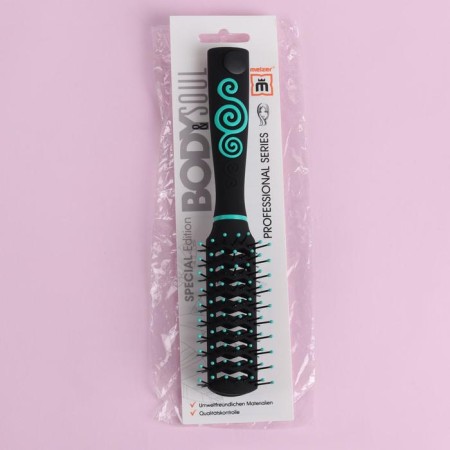 The comb is massage, ventilated, 4.5 × 23 cm, black/turquoise color-3