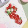 Mini-postcard "March 8" glitter, red tulips, 16.5x10 cm