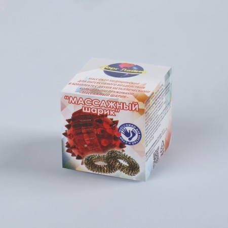 Su-jok massage, d = 3.5 cm, with 2 rings, red color-15