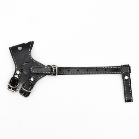 Muzzle of pressed leather adjustable, No. 1, DN 4.5 cm, ohm 13-20 cm, black-2
