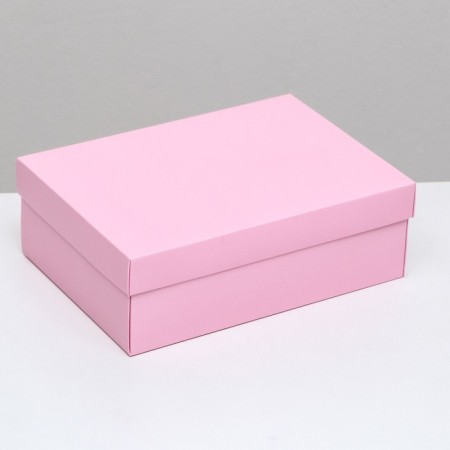 The box is folding, lid is, pink, 24 x 17 x 8 cm