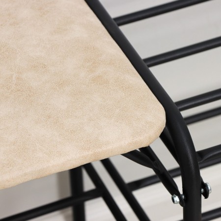 Shoes for shoes with a “double” seat, 3 shelves, suede, black color-3